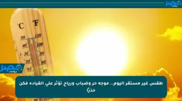 طقس غير مستقر اليوم.. موجة حر وضباب ورياح تؤثر على القيادة فكن حذرًا